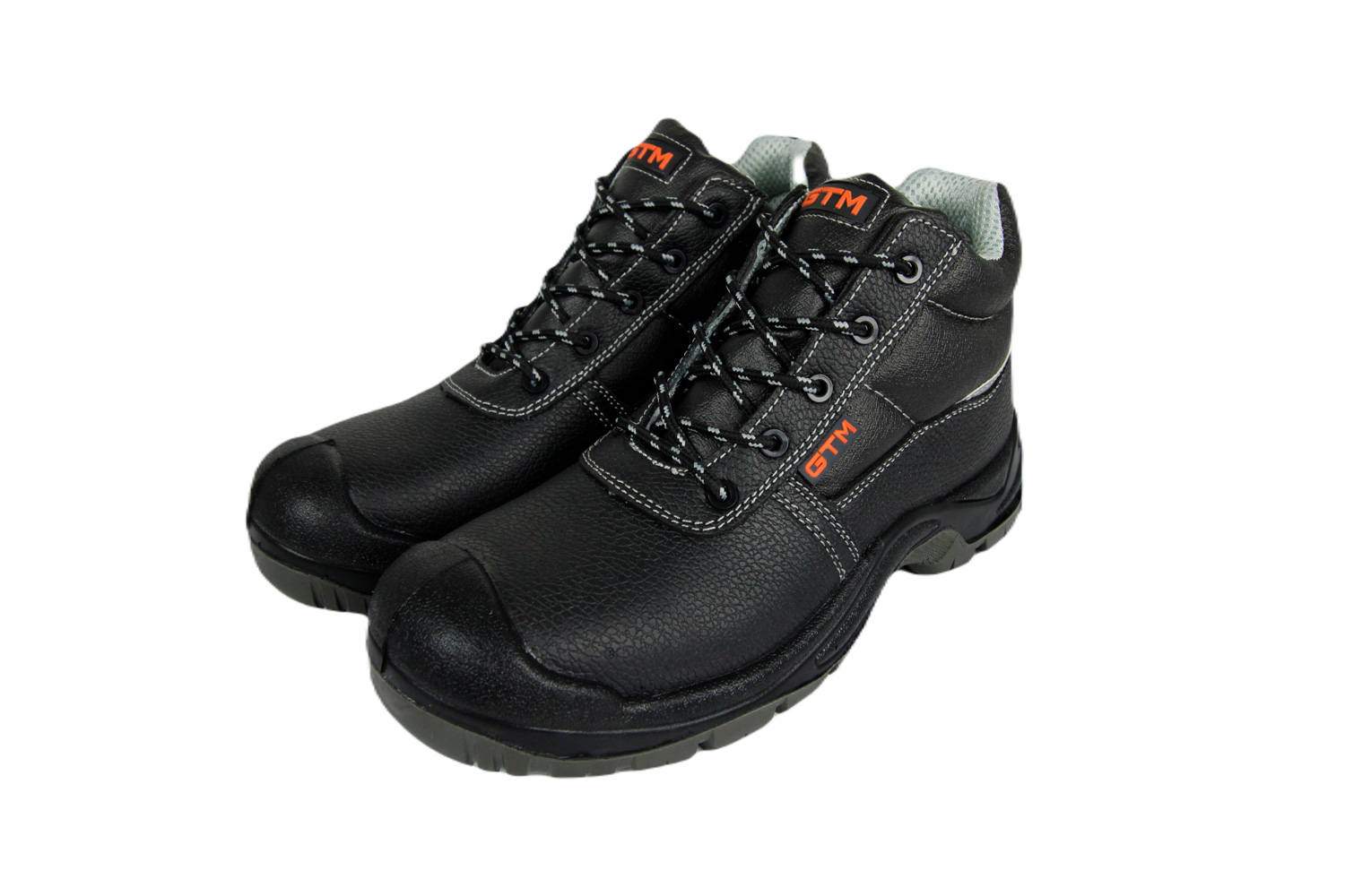 Шкіряні робочі черевики з композитним носком GTM SM-071 Євростандарт Чорний р.43