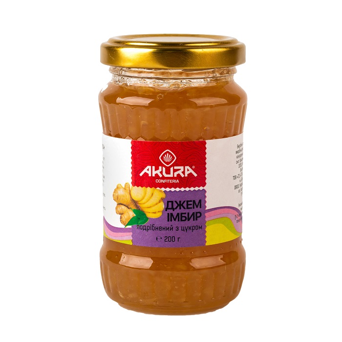 Джем  імбирний  з цукром ТМ Akura 200 г