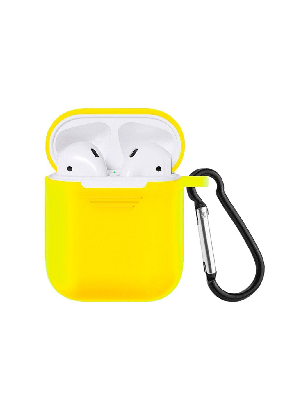 Силіконовий чохол для Airpods 1/2 ARM із карабіном захисний Mellow Yellow (4652yel)