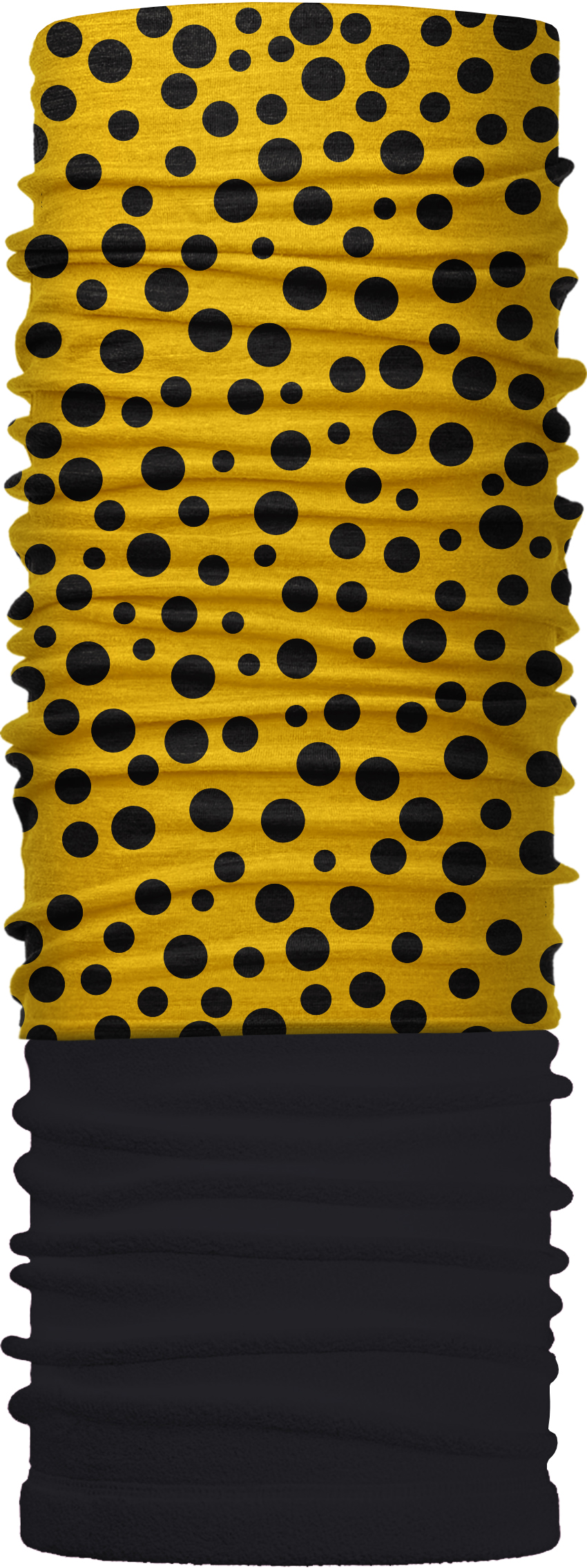 Зимовий бафф Бандана-трансформер двошаровий жовте сонечко Чорний з жовтим (ZBT-2f-097)