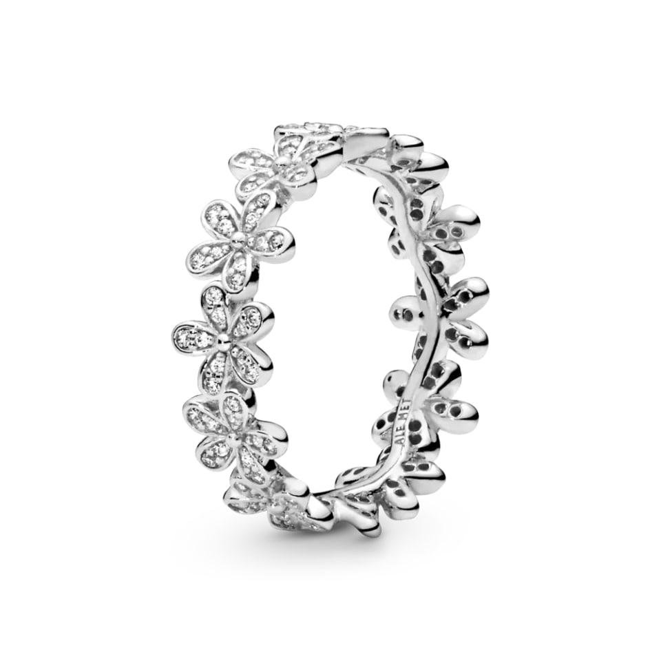 Кольцо No Brand Мерцающие ромашки 190934CZ 56 (2554208619)