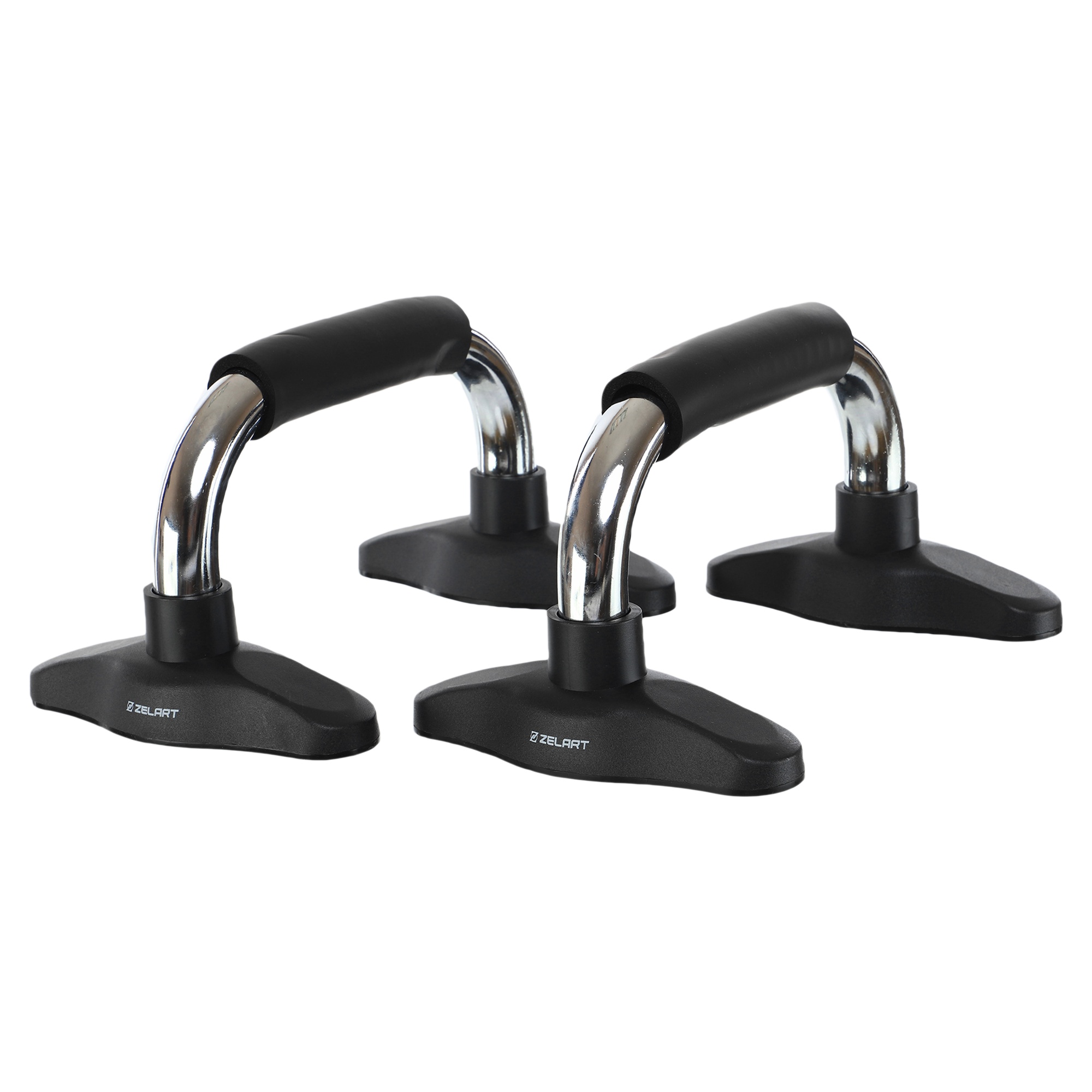 Упоры для отжиманий Zelart FI-9998 PUSH-UP BAR 25,3x16x14 см 2 шт Хром