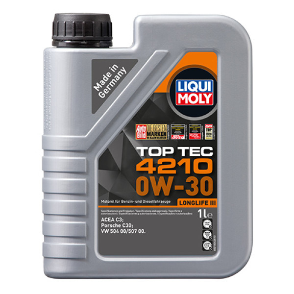 Cинтетическое моторное масло Liqui Moly Top Tec 4210 SAE 0W30 1 л