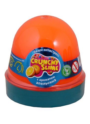 Лизун-антистресс MiC Crunchy Slime Апельсин 120 г (80086)