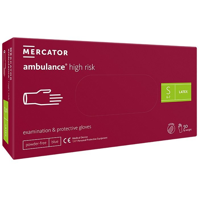 Перчатки латексные Mercator Medical 50 шт S 2 уп (0498)