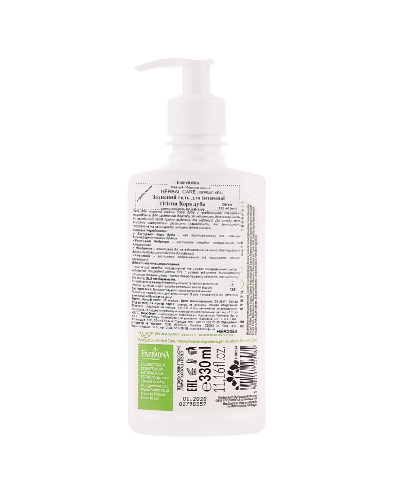 Гель для интимной гигиены Кора дуба Herbal Care Farmona 330 мл