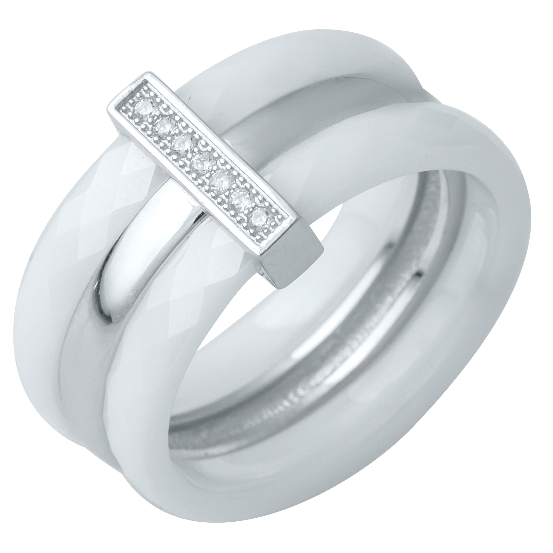 Серебряное кольцо Silver Breeze с керамикой 17.5 размер (0481791)