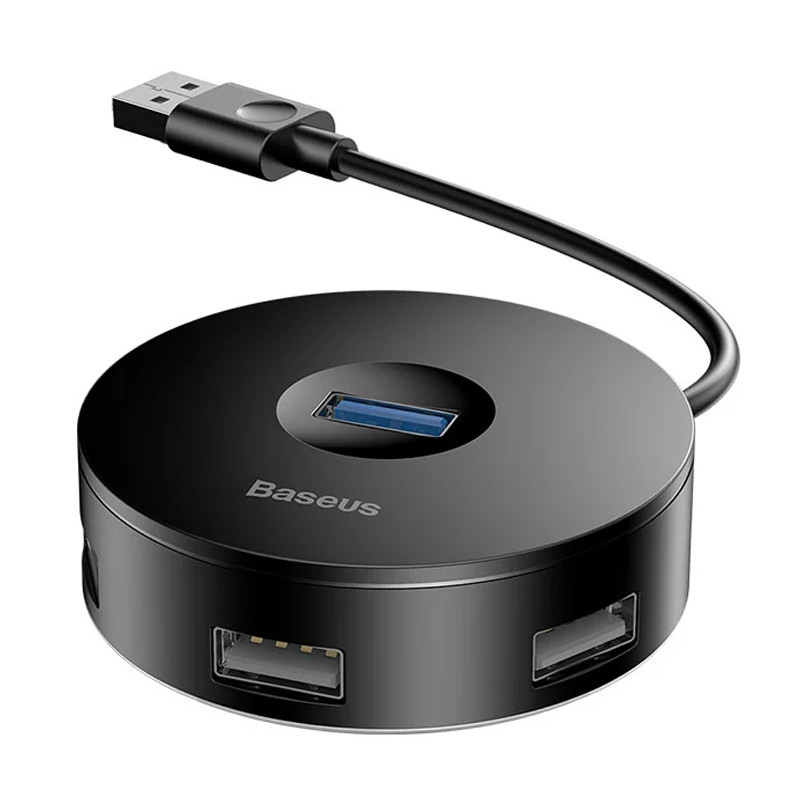 Переходник HUB Baseus Round Box USB to USB 3.0 + 3USB 2.0 (1m) (Черный) 1106143