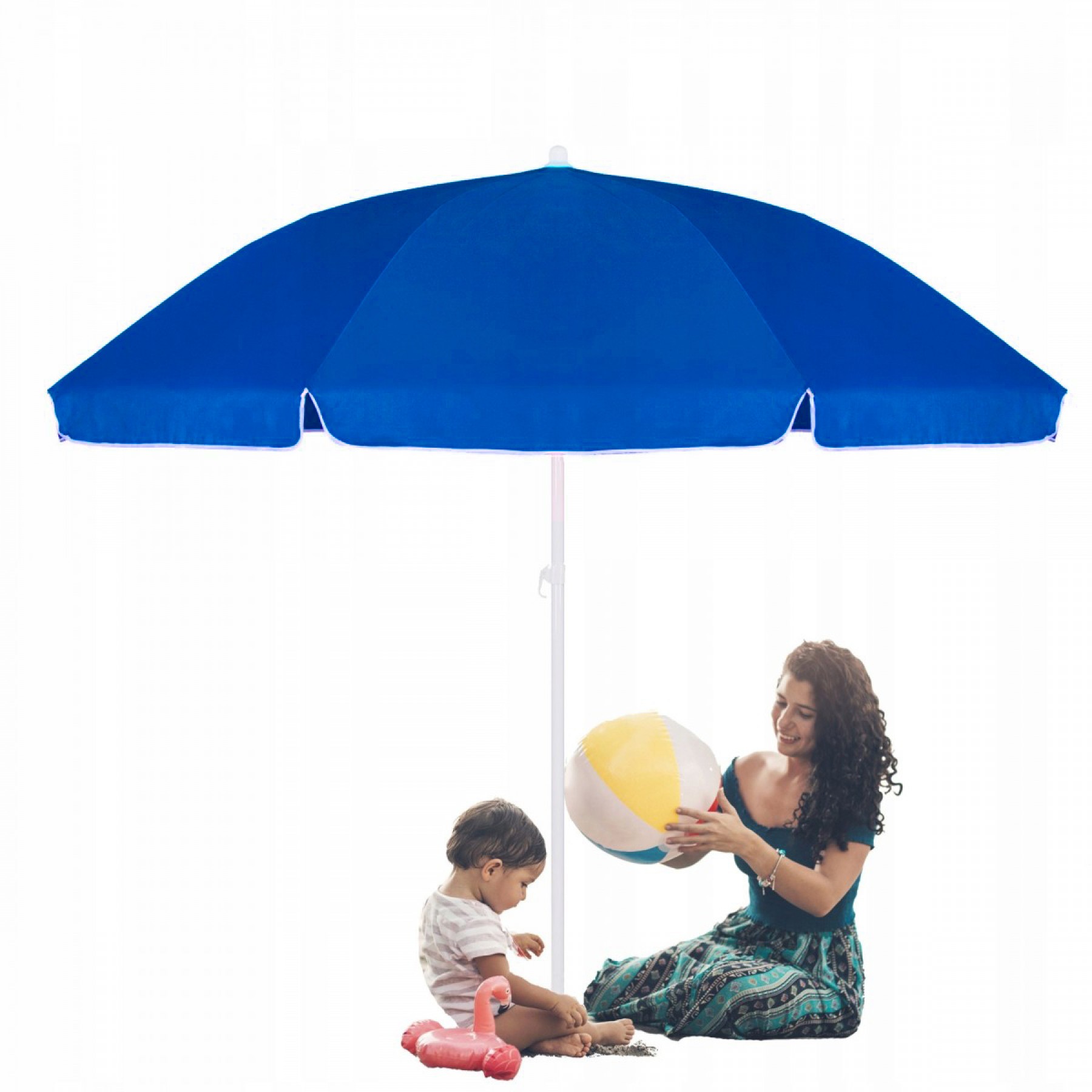 Пляжна парасолька посилена Springos 240 см BU0003 Blue