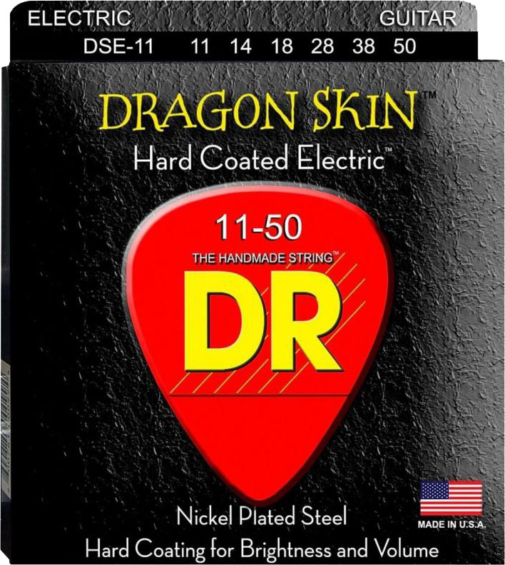 Струни для електрогітари DR DSE-11 Dragon Skin K3 Coated Electric Guitar Strings 11/50