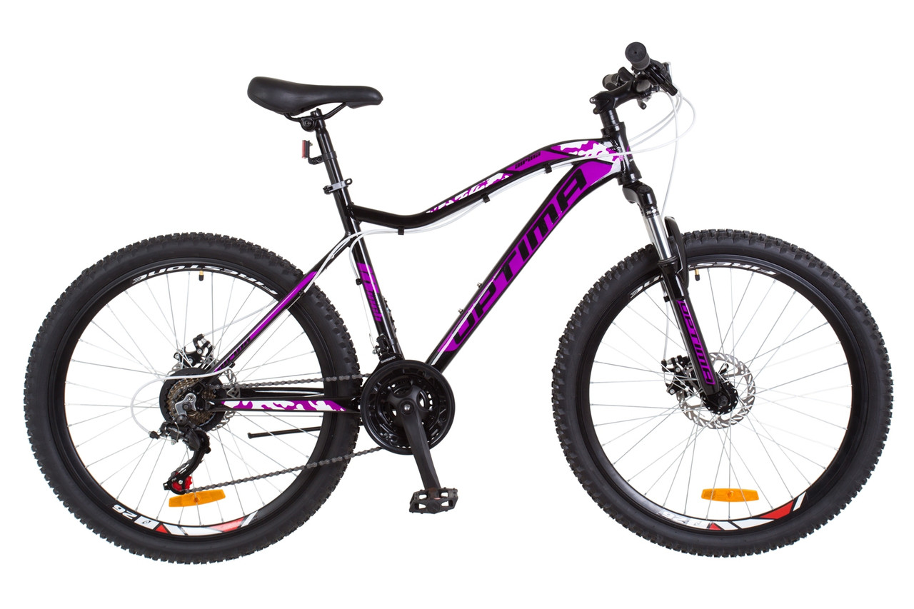 Велосипед 26-104 Optimabikes ALPINA AM 14G 16 Черно-фиолетовый
