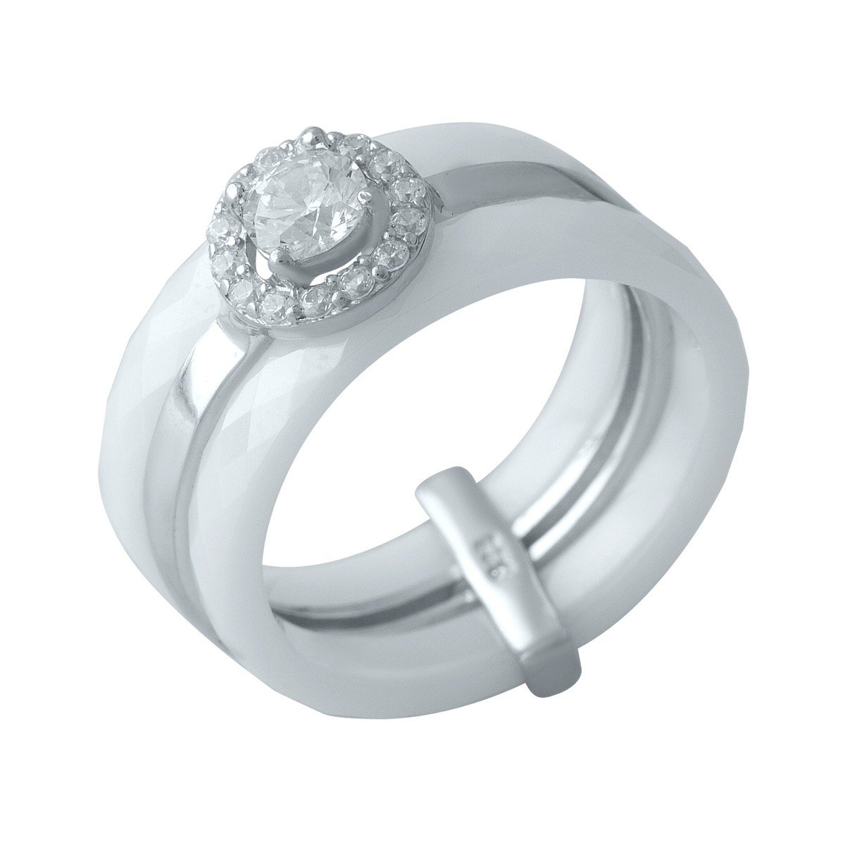 Серебряное кольцо SilverBreeze с керамикой (1150566) 16.5 размер