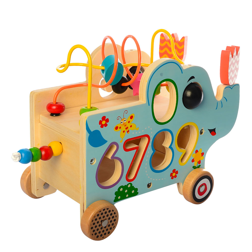 Детская развивающая игрушка на колесах METR+ MD 1256 16*24*28 Разноцветный
