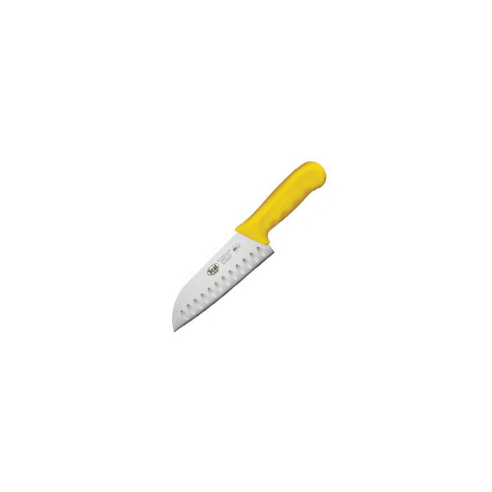 Ніж Сантоку WINCO STAL пластикова ручка Жовтий 18 см (04269)