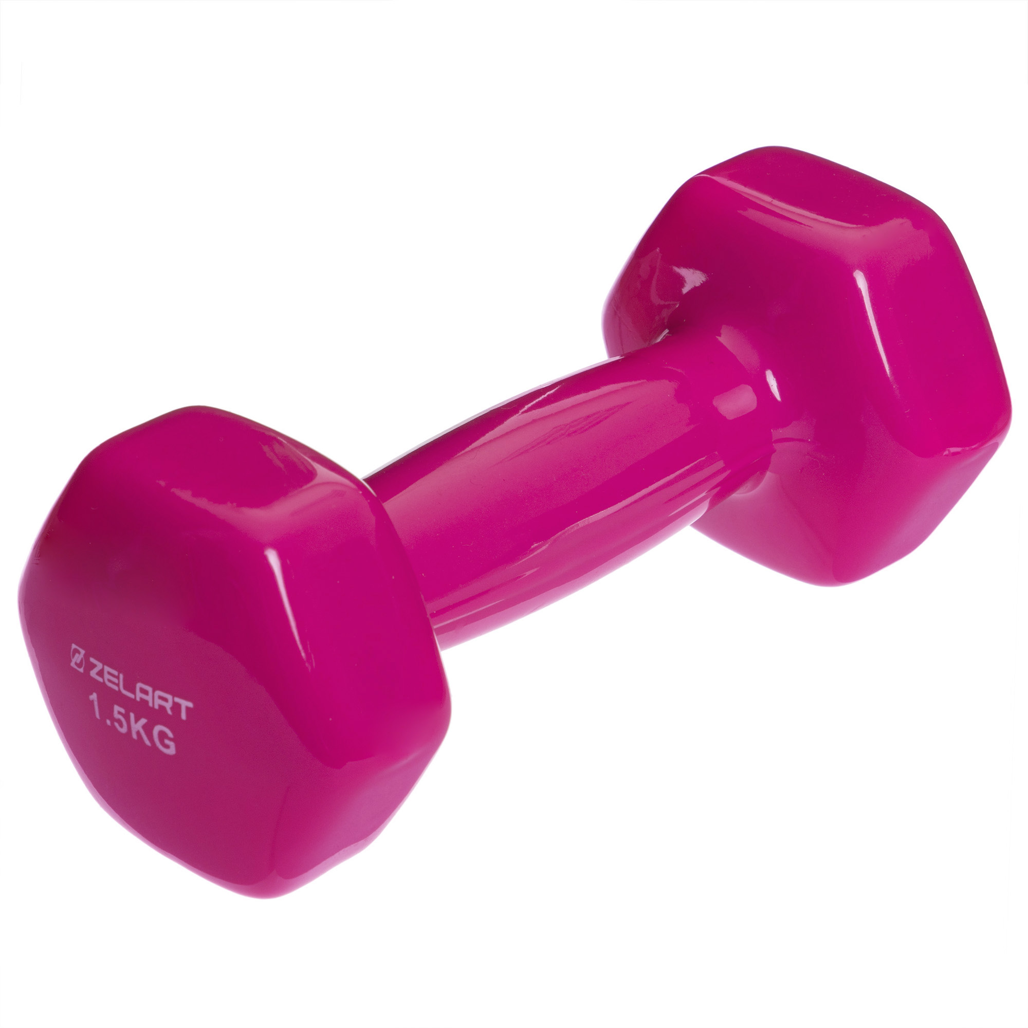 Гантели для фитнеса с виниловым покрытием Zelart TA-2777-1 5 Розовый 1,5кг 1шт