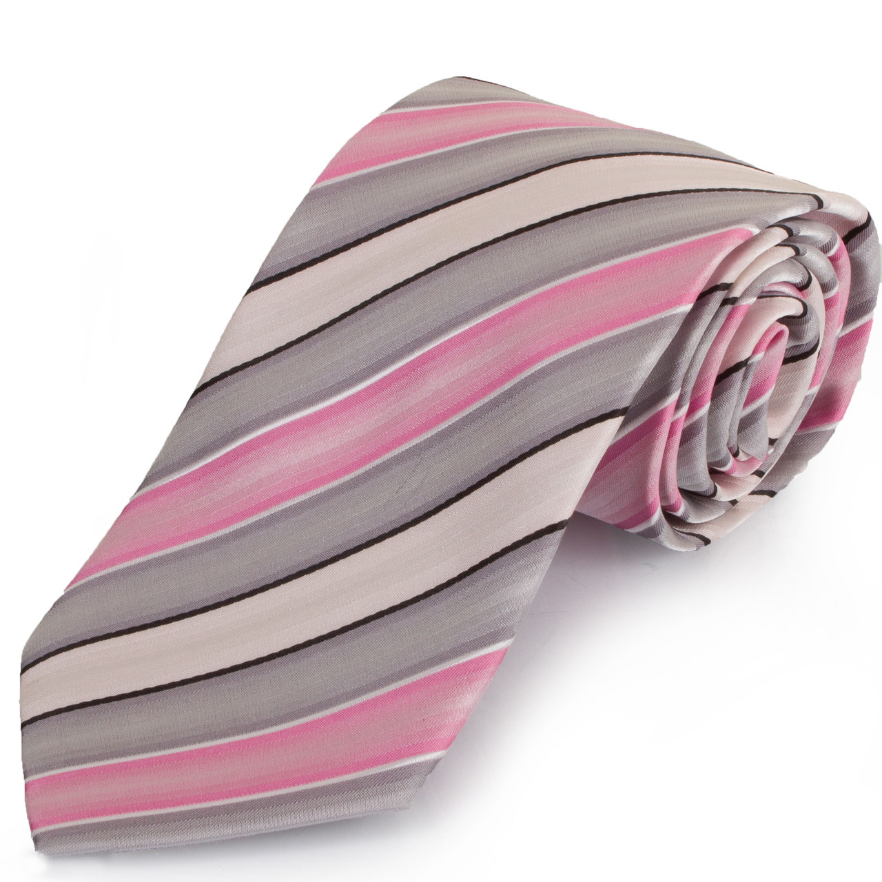 Краватка поліестерова стандарт Schönau-58 Сіро-рожевий