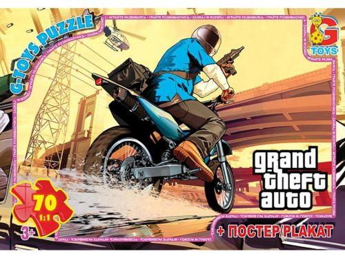 Пазли G-Toys GTA: мотоцикліст, 70 елементів.
