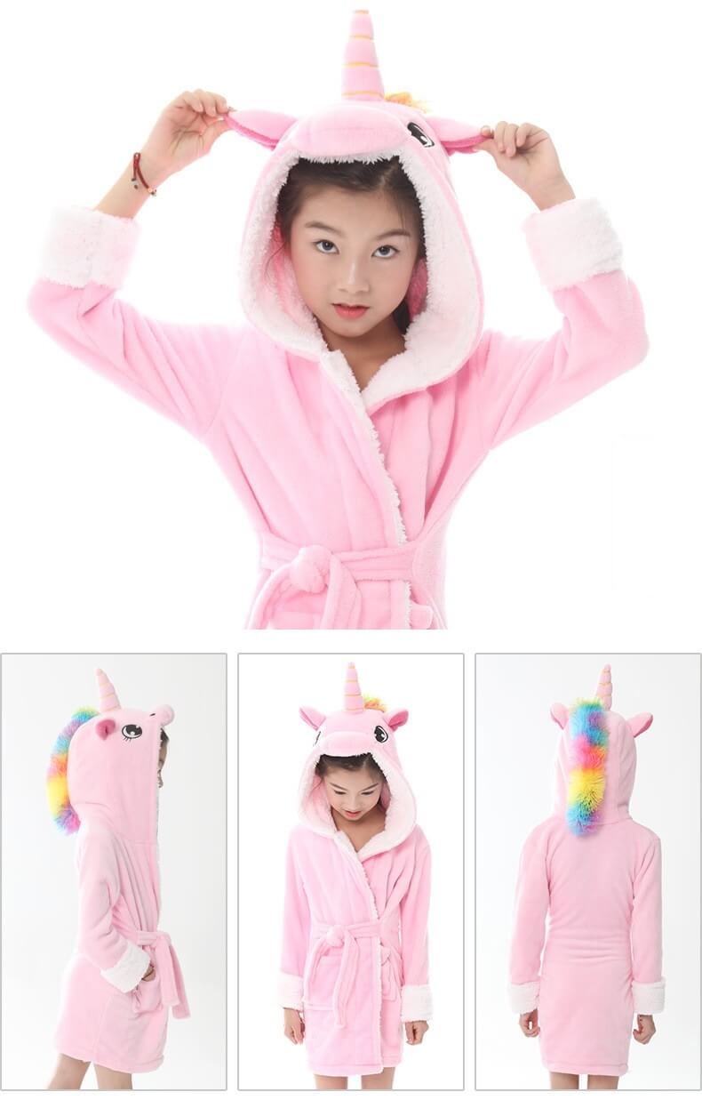 Халат детский BearWear Единорог New XS 90 - 100 см Розовый (1000052-XS)