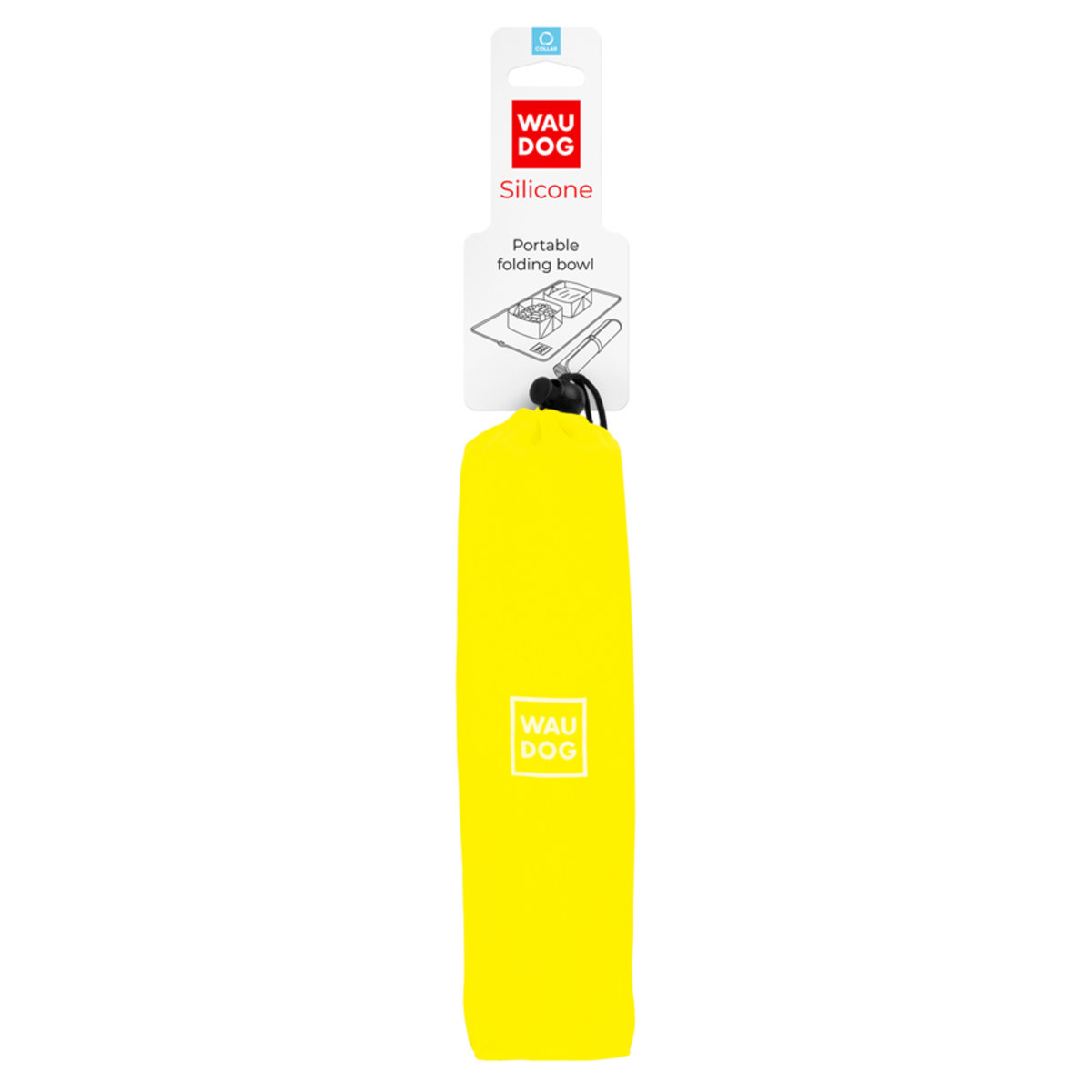 Миска складная для котов и собак Collar WAUDOG Silicone 385х230х50 мм Желтый (Collar50808) (15704)