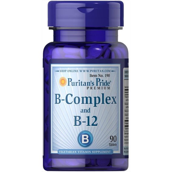 В комплекс Puritan's Pride Vitamin B-Complex And Vitamin B-12 90 Tabs