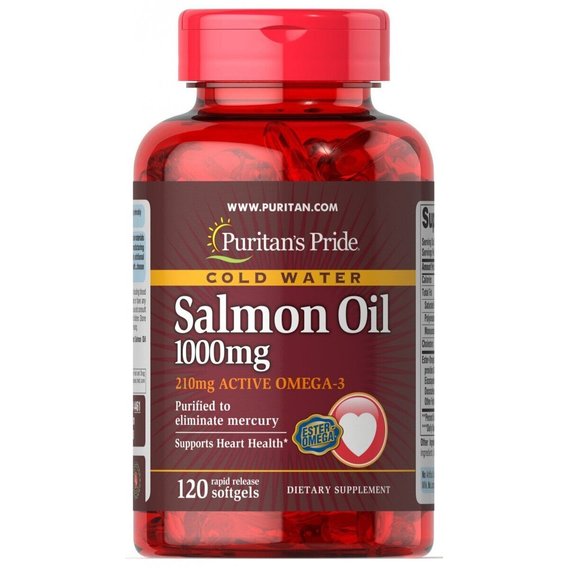 Жир лосося Puritan's Pride Salmon Oil 1000 mg 120 Softgels