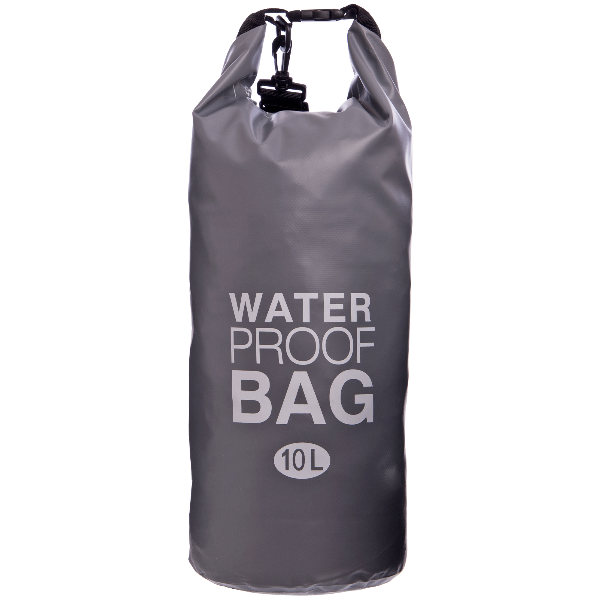 Водонепроницаемый гермомешок с плечевым ремнем Waterproof Bag 10л TY-6878-10 (PVC) Серый (PT0492)