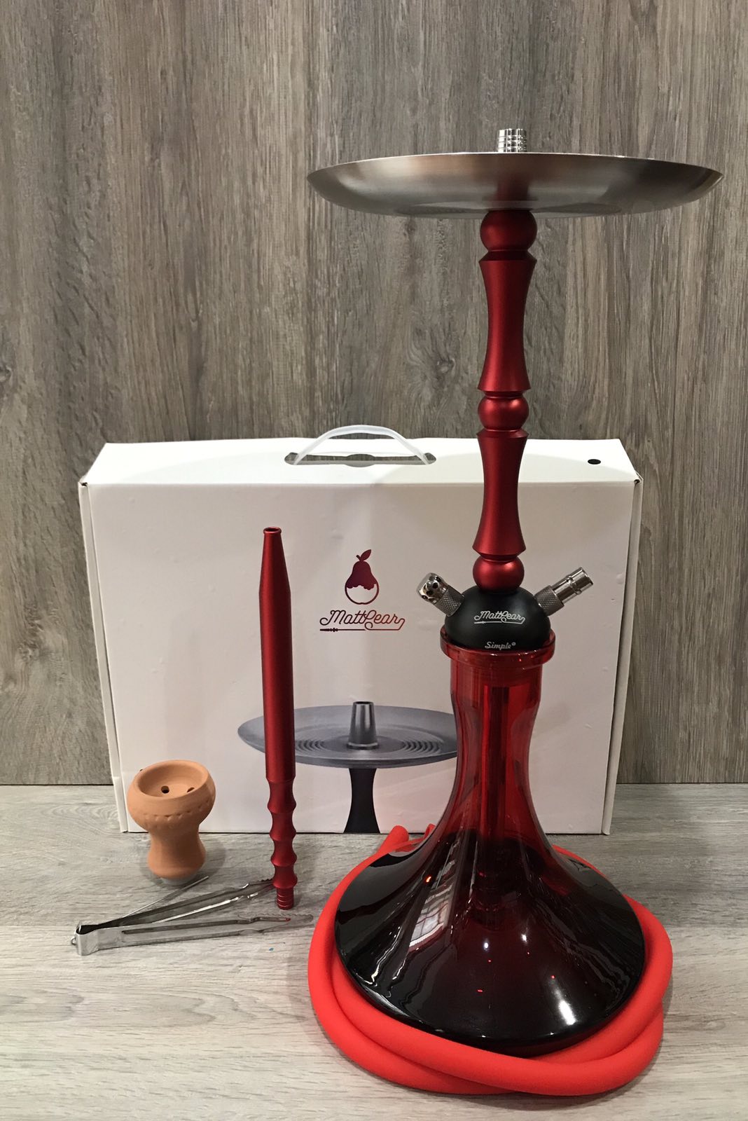 Кальян Mattpear Simple M Червоний (351515)