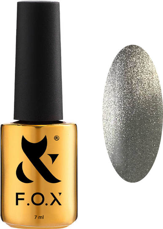 Гель-лак F.O.X. Cat Eye Crystalline №001 Сріблястий 7 мл (58607)