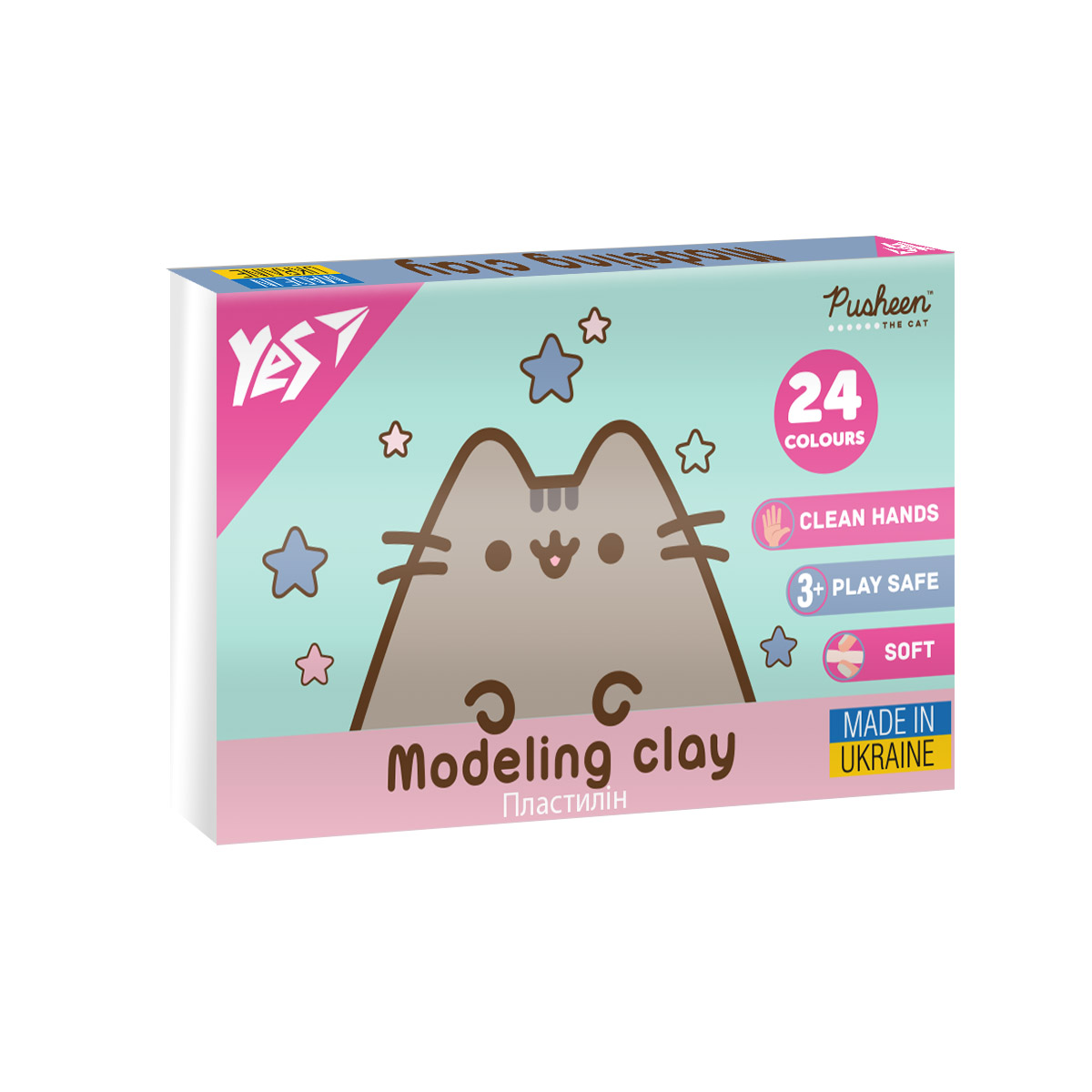 Пластилін YES Pusheen 24 кольорів 480 г (540685)