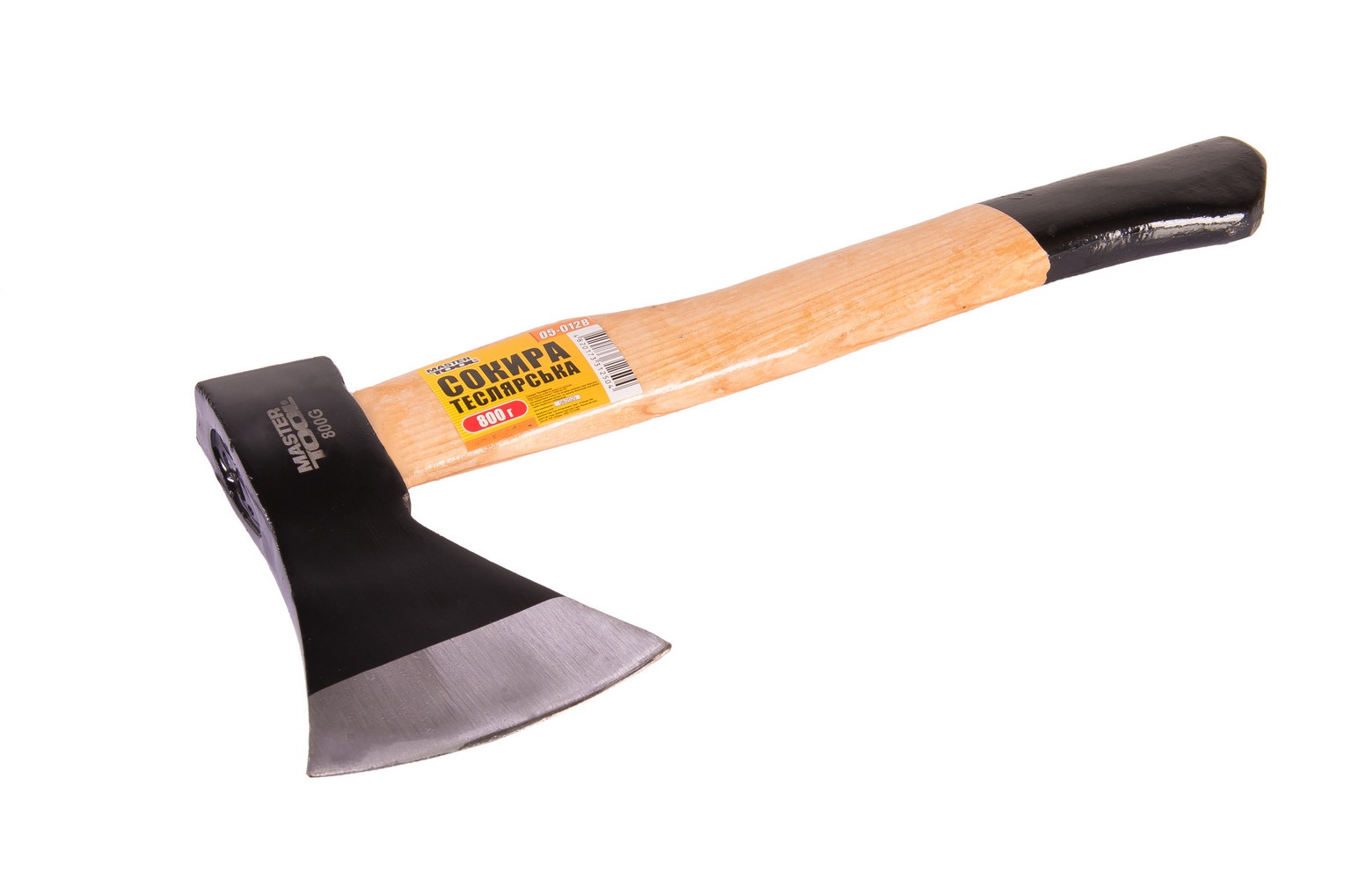 Топор MASTERTOOL 800 г HRC 50 420 мм Yellow and Black (05-0128)