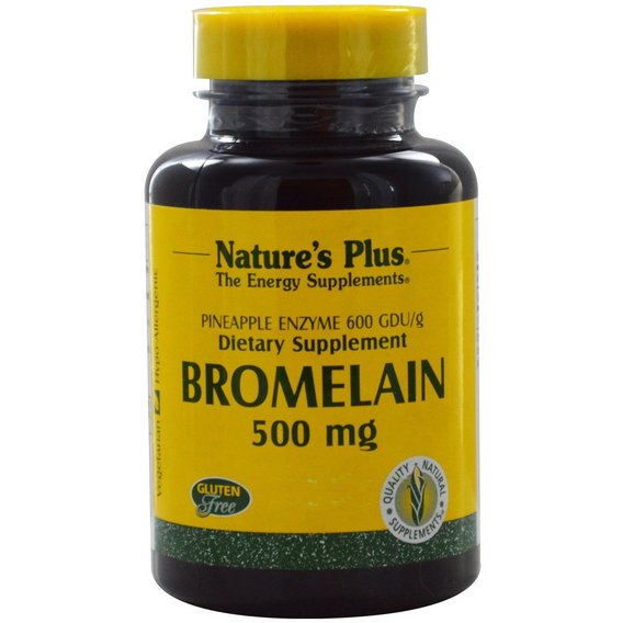 Бромелайн Nature's Plus Bromelain 500 mg 60 Tabs