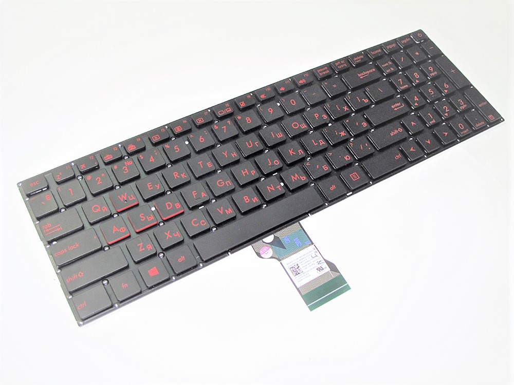 Клавіатура для ноутбука ASUS G501/N501/N501J Black RU з підсвічуванням (A11689)