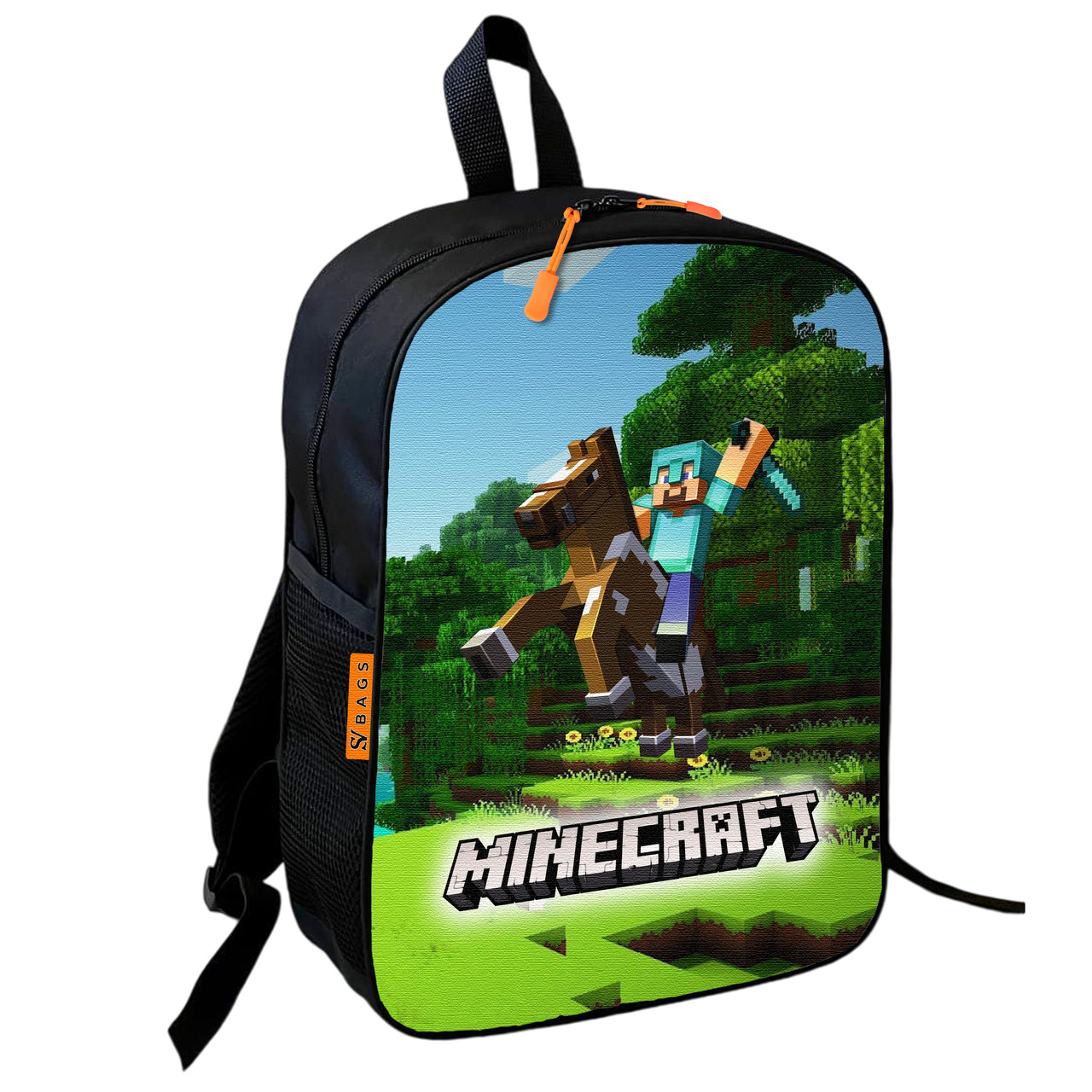 Дитячий шкільний рюкзак Minecraft Кріпер 36×27×13 см, водонепроникний