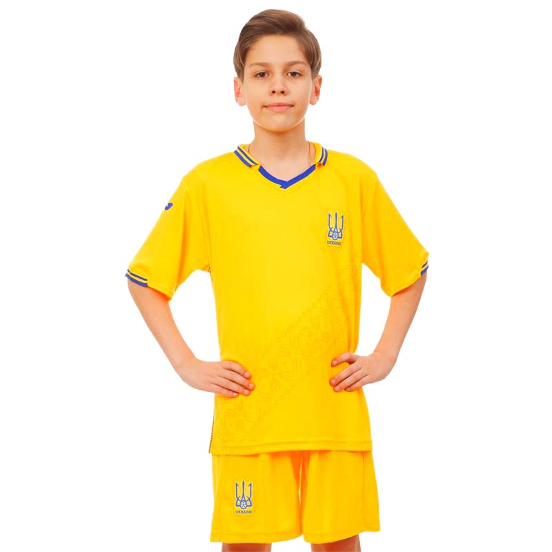Форма футбольная детская SP-Sport УКРАИНА 2019 CO-8173 L рост 145-155 Желтый