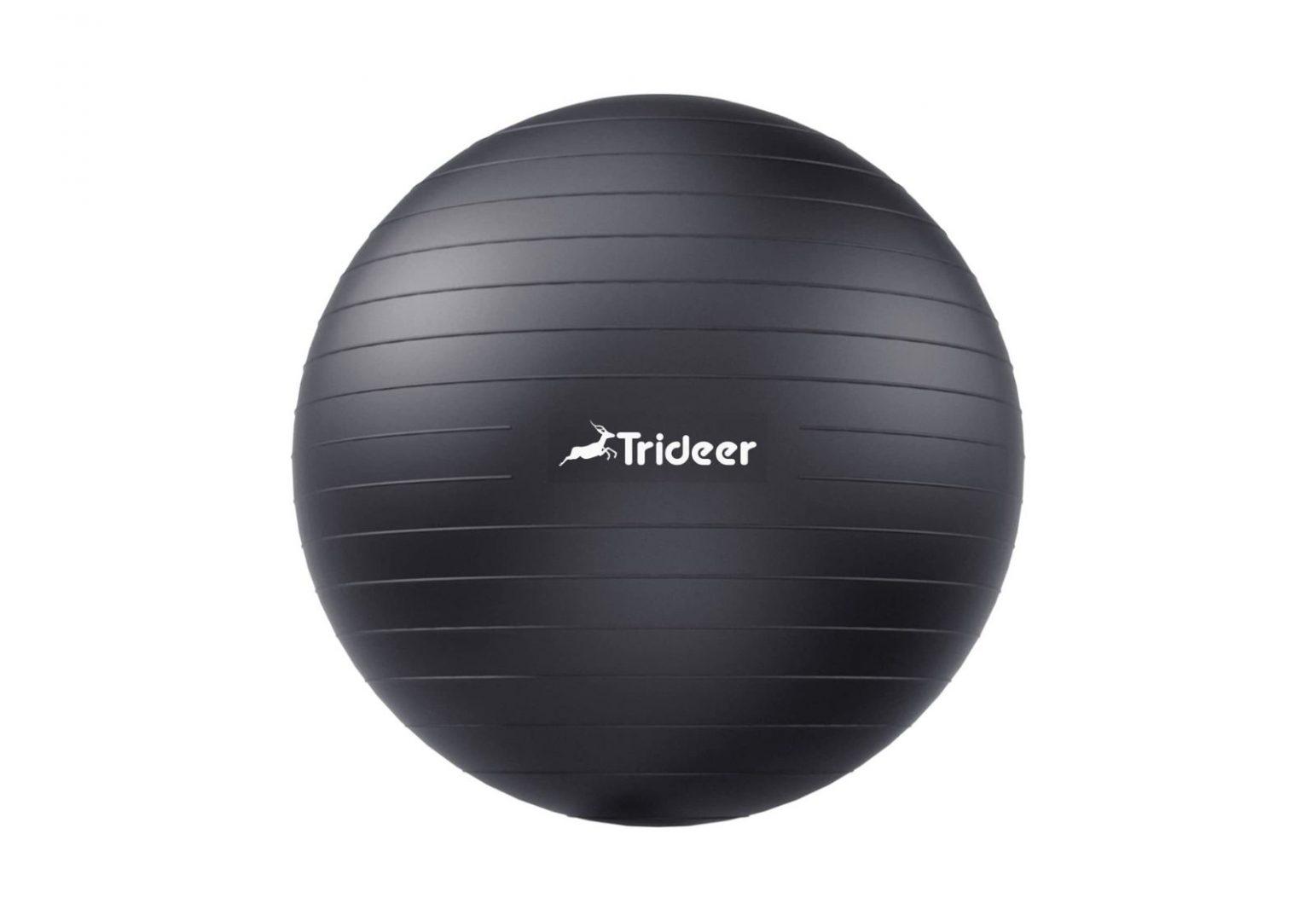 Фитбол мяч для фитнеса Trideer 55 см черный