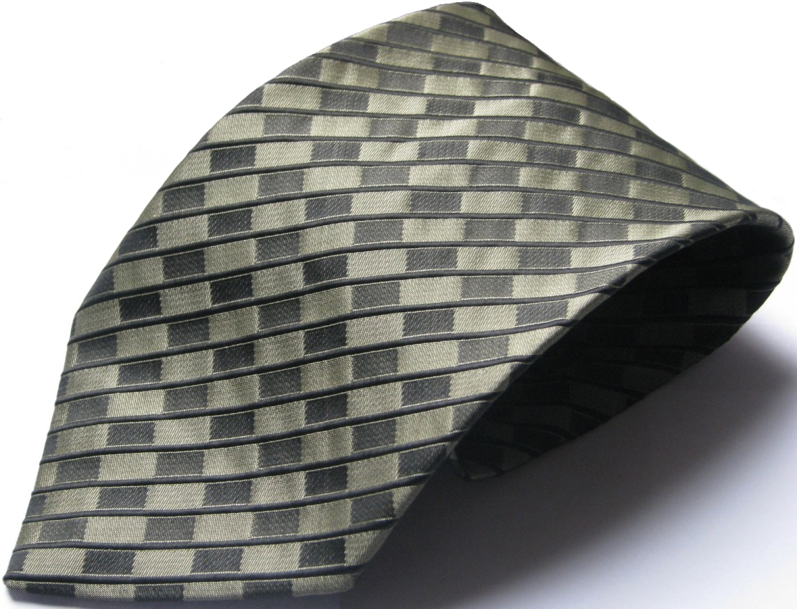Краватка поліестерова стандартна Schönau - 140 Чорно-оливковий