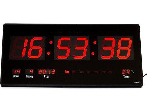 Настінний електронний годинник LED Digital Clock 3615 Чорний (R0186)