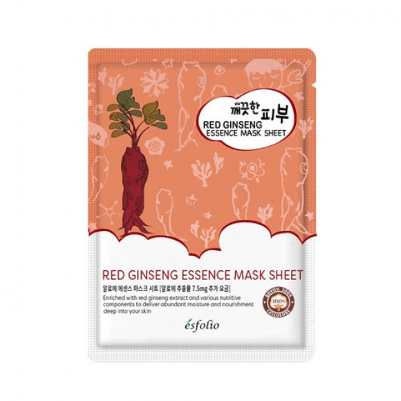 Маска тканинна з червоним женьшенем Esfolio Pure Skin