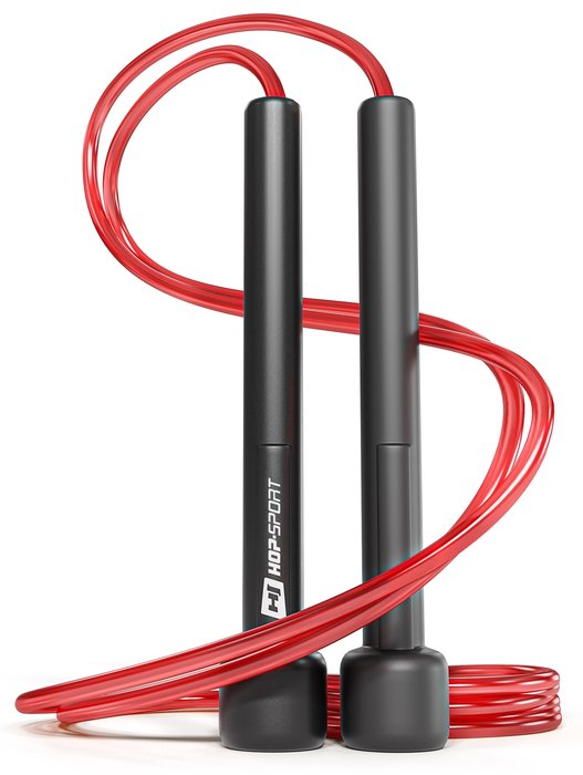 Скакалка Hop-Sport Crossfit NEW із пластиковими ручками HS-P025JR червона