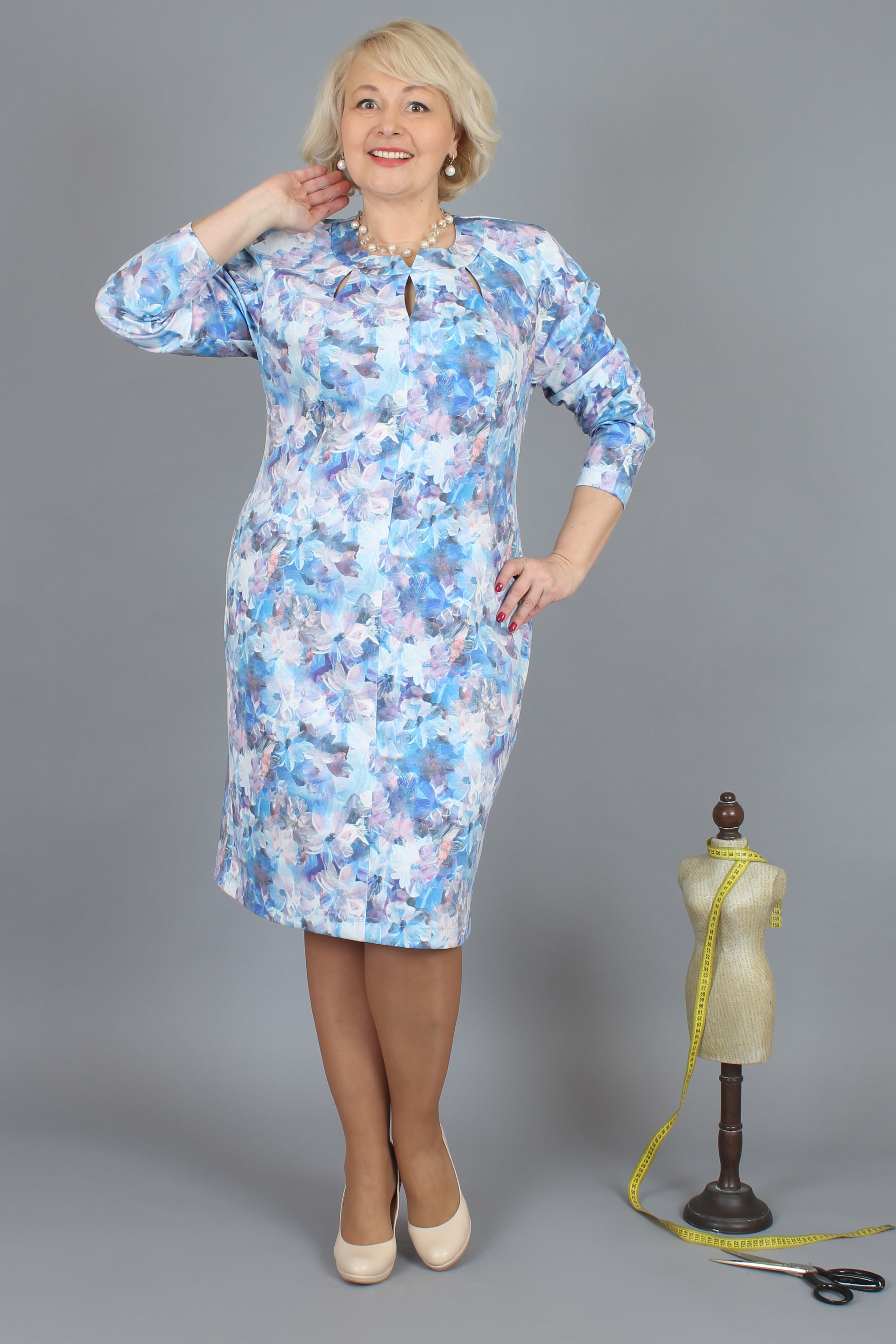 Жіноча сукня NadiN 1308/3 Блакитна 60 р (1308_3_60)