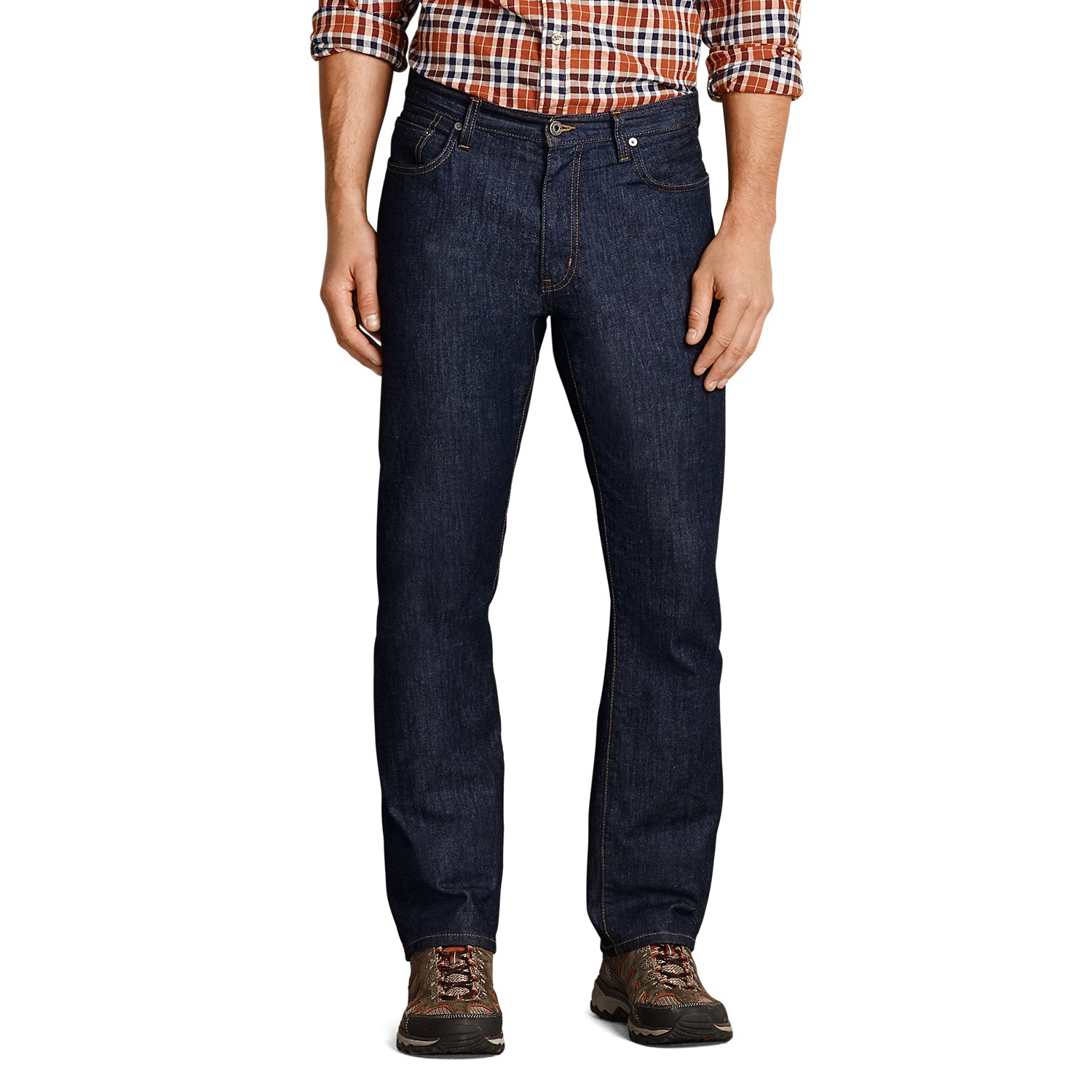 Джинсы Eddie Bauer Mens Flex Jeans Slim Fit DK WASH Синий (792-0109DWS)