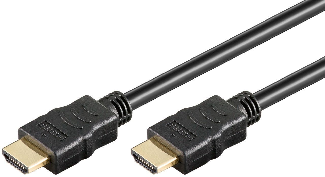 Кабель монітора-сигнальний Goobay HDMI M/M  5.0m HS+HEC+ARC v2.0b D=6.0mm HDR чорний (75.04.4505)