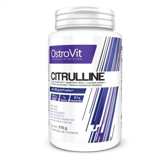 Цитруллин для спорта OstroVit Citrulline 210 g /70 servings/ Lemon