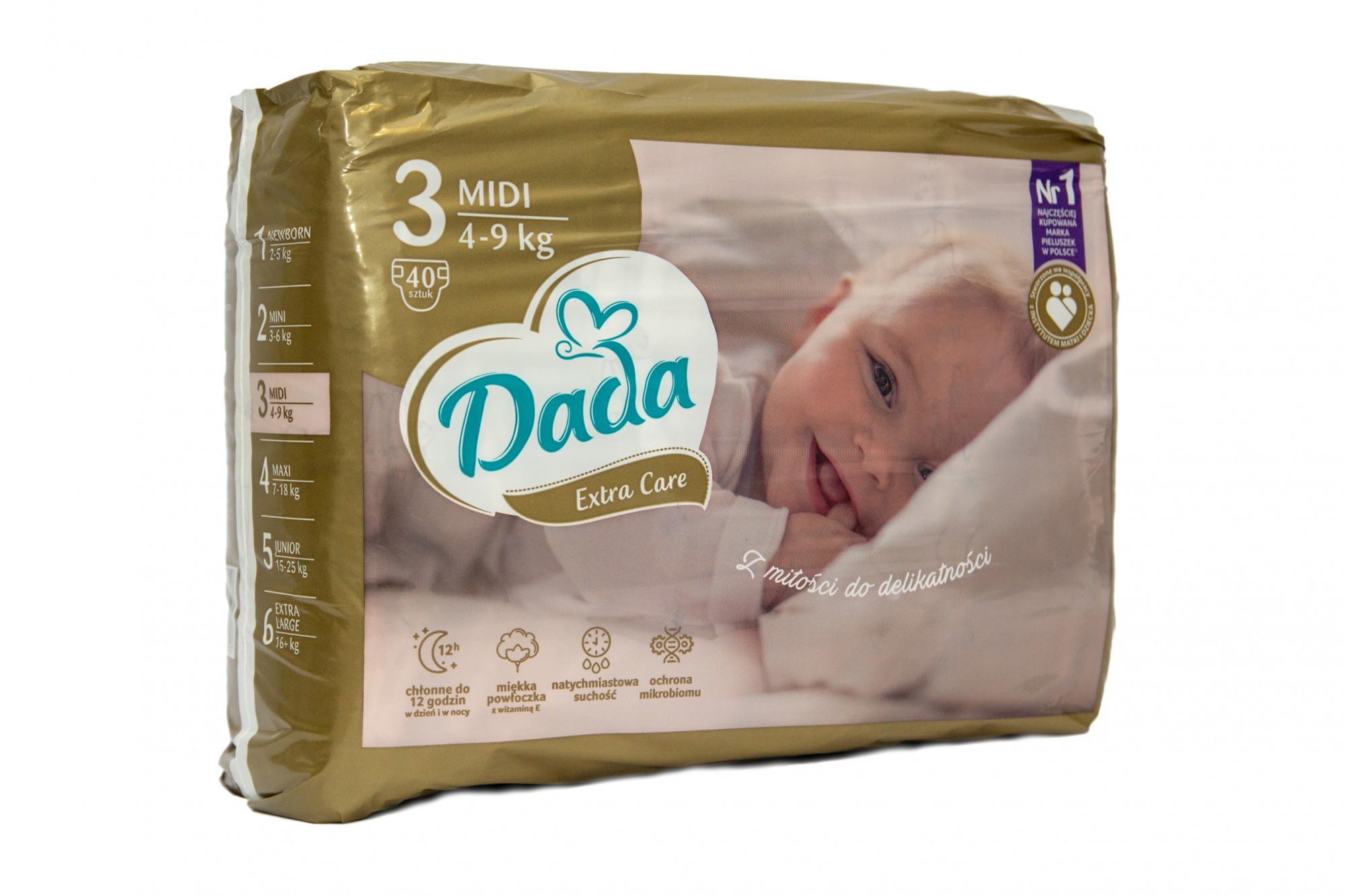 Подгузники Dada Extra Care Размер 3 Midi 4-9 кг 40 шт