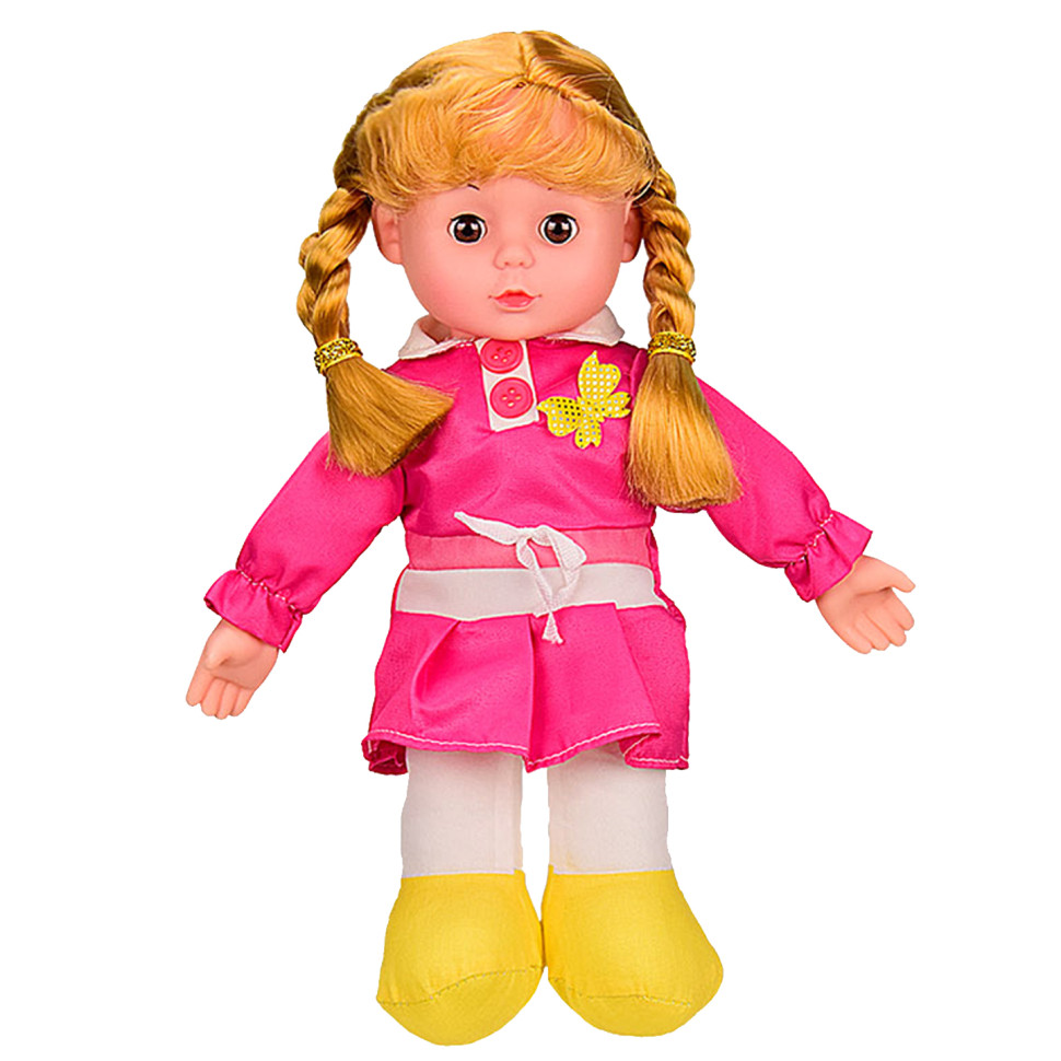 Детская мягконабивная кукла Bambi LY3001-5-6-7 песня на английском языке Розовый