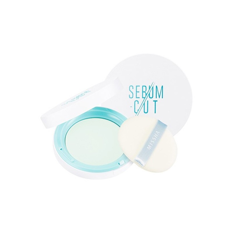 Компактная матирующая пудра для лица Missha Sebum-Cut Powder Pact Clear Mint 11 г (8809530046241)