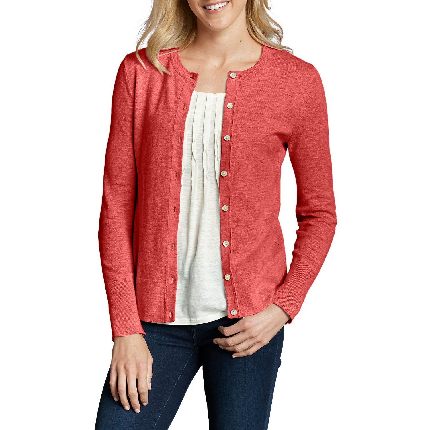 Кардиган Eddie Bauer Women Christine Cardigan Sweater Solid XS Червоний (9311HCOR)