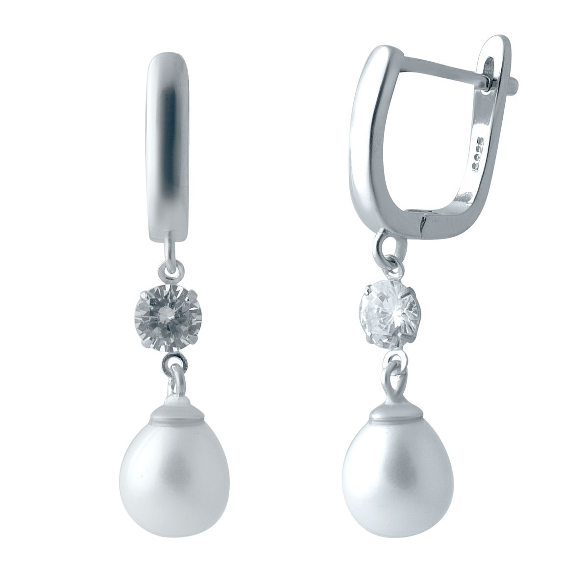 Срібна каблучка SilverBreeze з натуральними перлами (2041351)