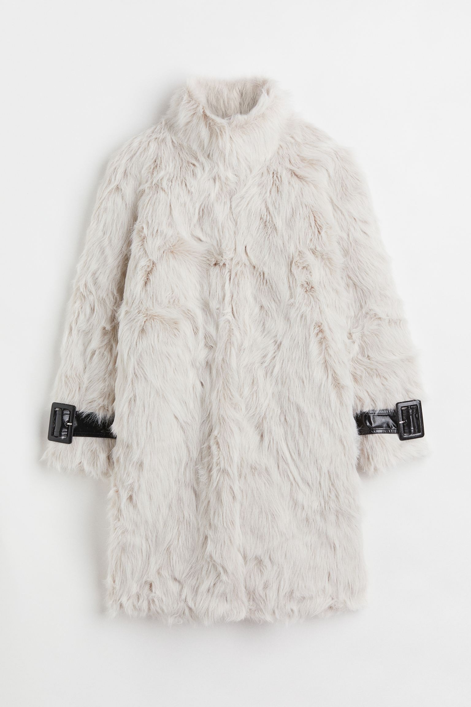 Шуба женская H&M 1027305 XS Светло-бежевый (2030000264476)