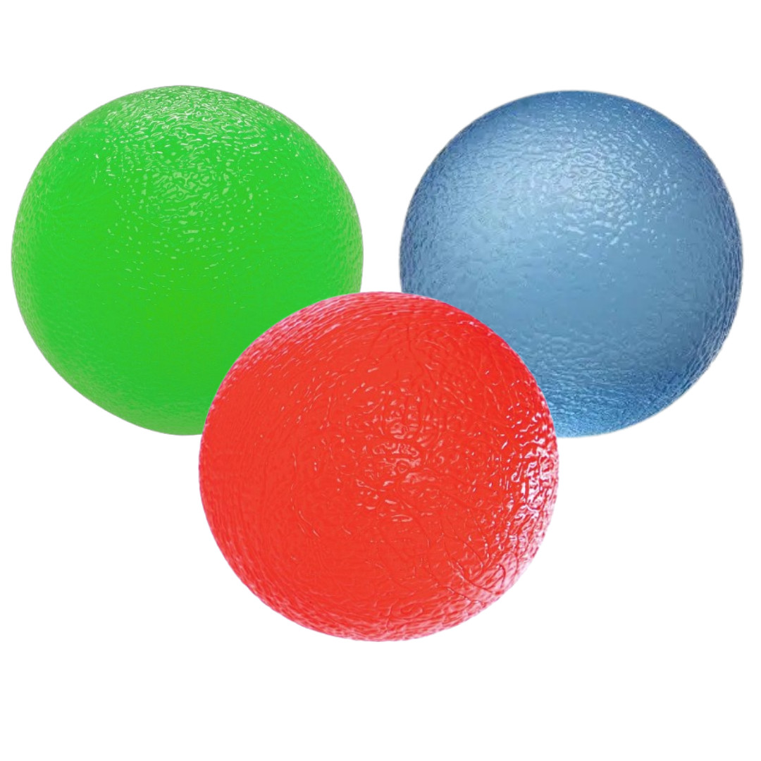 Набор силиконовых эспандеров тренажер для кисти PowerPlay PP-4339 Grip Ball Set 3 шт Разноцветный